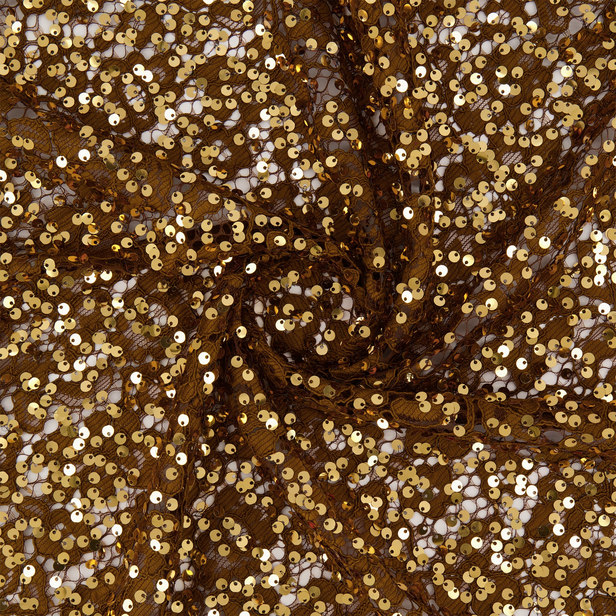 BAROQUE UMBER | DELA FLORAL CORDED LACE W/ PAILLETTES | 24385-SEQ - Zelouf Fabrics