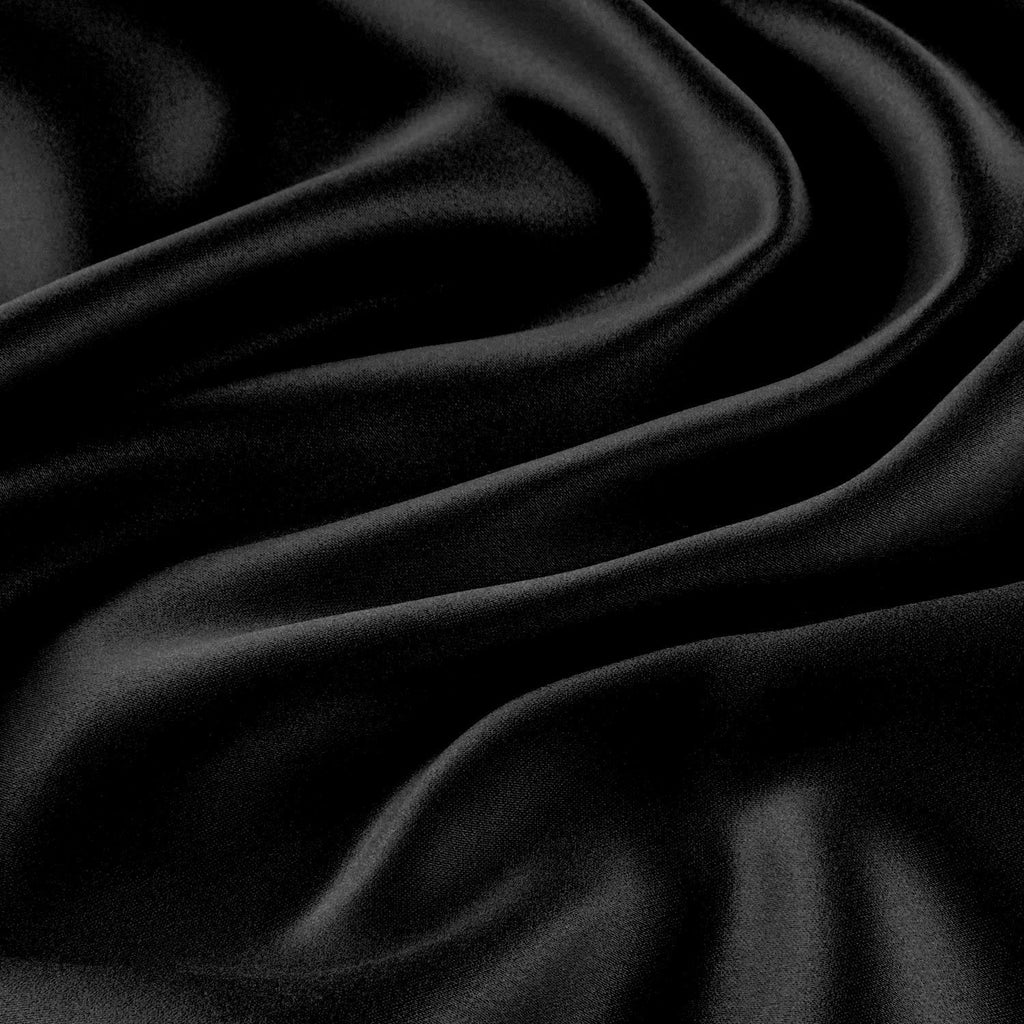 LEGACY BRIDAL SATIN | 037 BLACK - Zelouf Fabrics