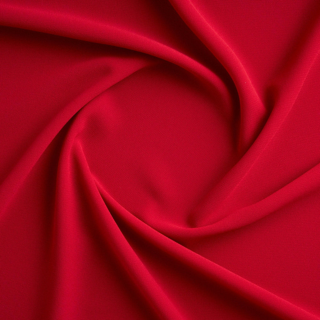 PEBBLE CREPE GEORGETTE | 212 RED FIRE - Zelouf Fabrics
