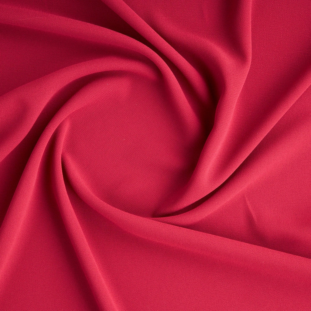PEBBLE CREPE GEORGETTE | 212 DK RED - Zelouf Fabrics