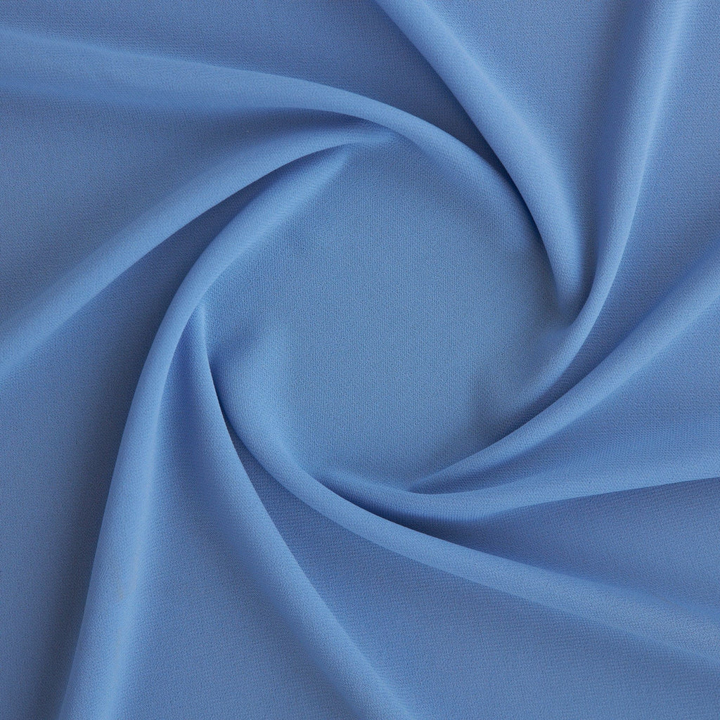 PEBBLE CREPE GEORGETTE | 212 WEDGEWOOD BLUE - Zelouf Fabrics
