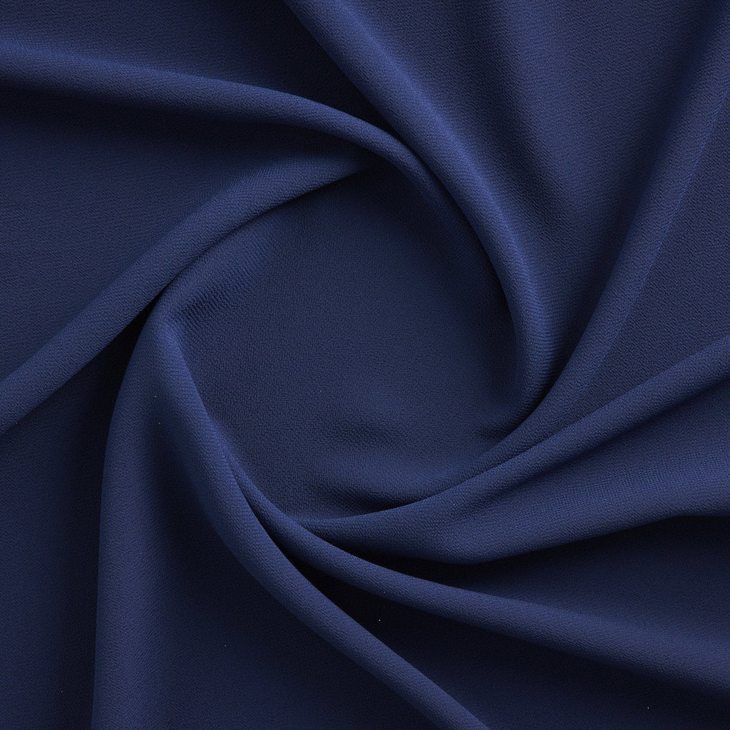 PEBBLE CREPE GEORGETTE | 212 SAPPHIRE RUM - Zelouf Fabrics