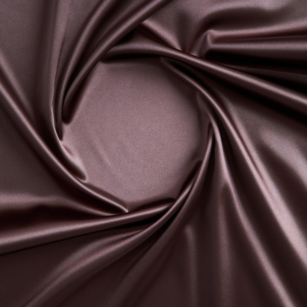 ANNABELLE STRETCH SATIN | 1173 CHOCOLATE TART - Zelouf Fabrics