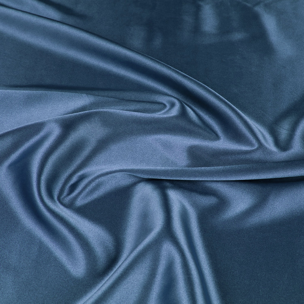 ANNABELLE STRETCH SATIN | 1173 BLUE FEATHER - Zelouf Fabrics