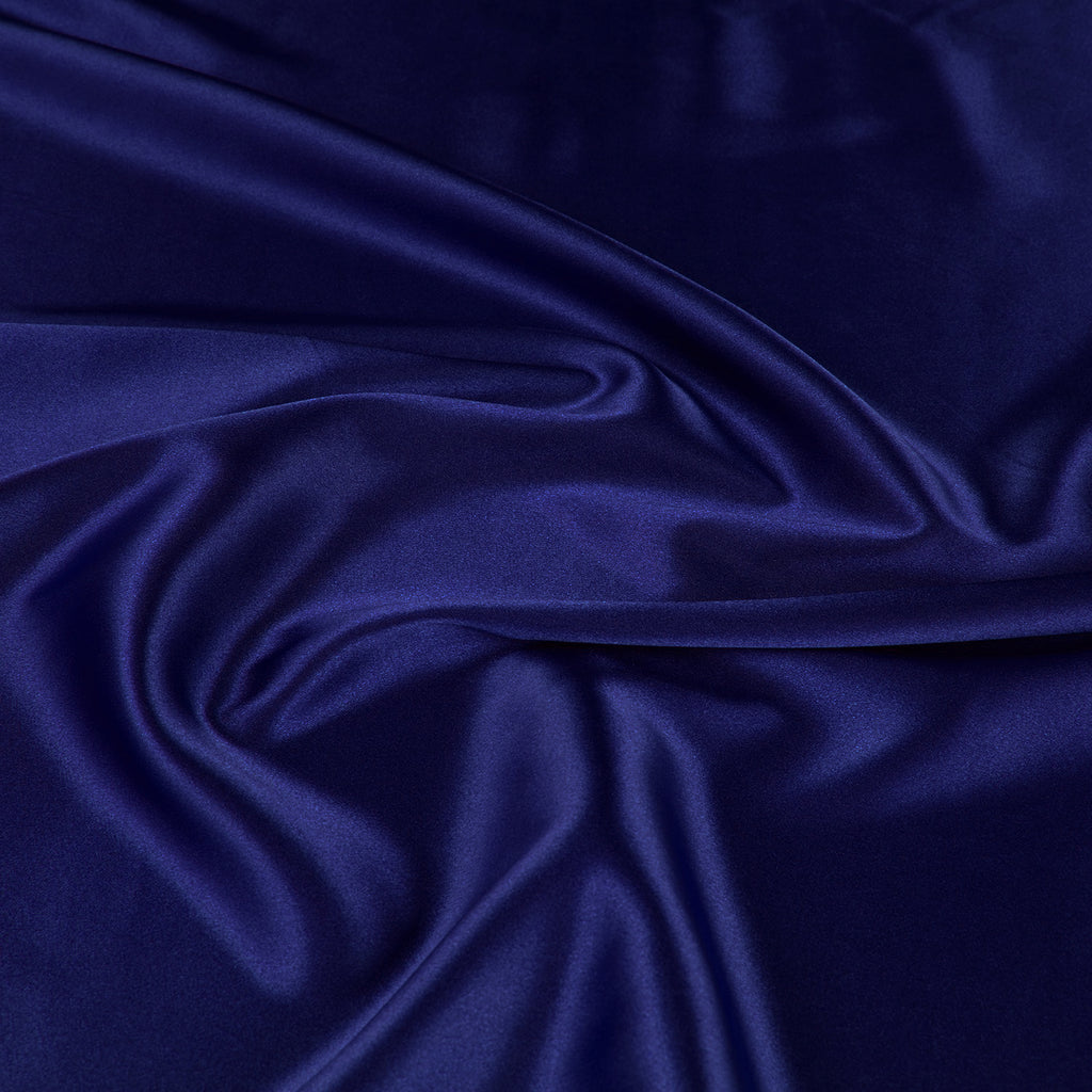 ANNABELLE STRETCH SATIN | 1173 COBALT MELODY - Zelouf Fabrics