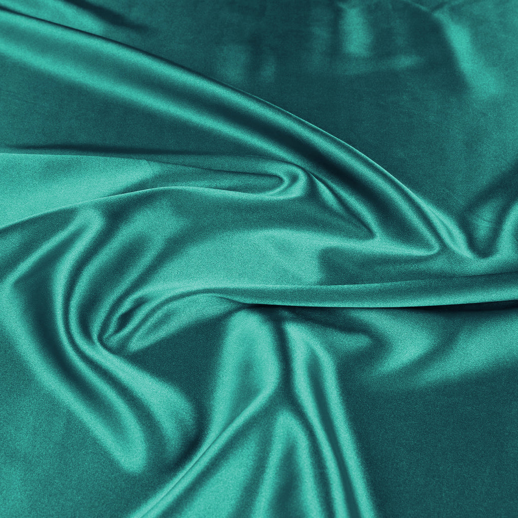 ANNABELLE STRETCH SATIN | 1173 FRENCH AQUA - Zelouf Fabrics