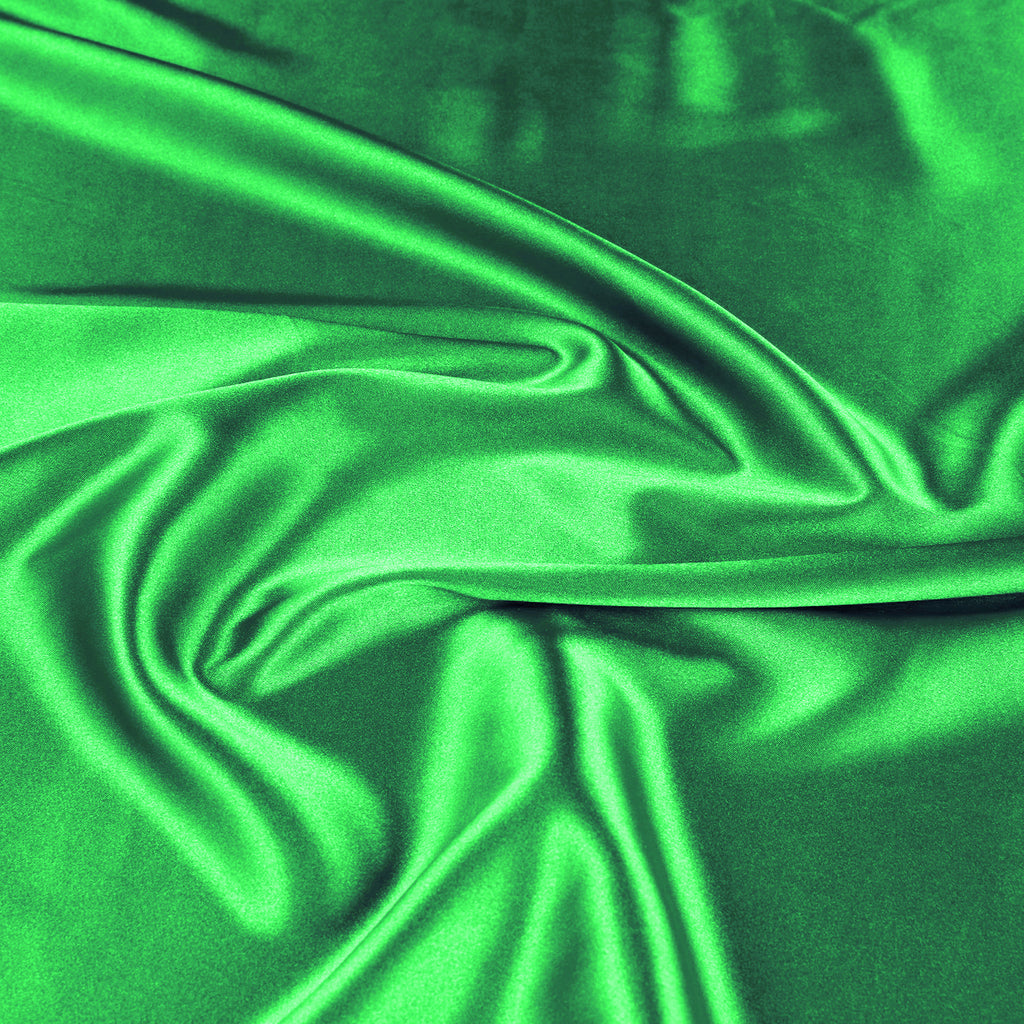 ANNABELLE STRETCH SATIN | 1173 FRENCH GREEN - Zelouf Fabrics
