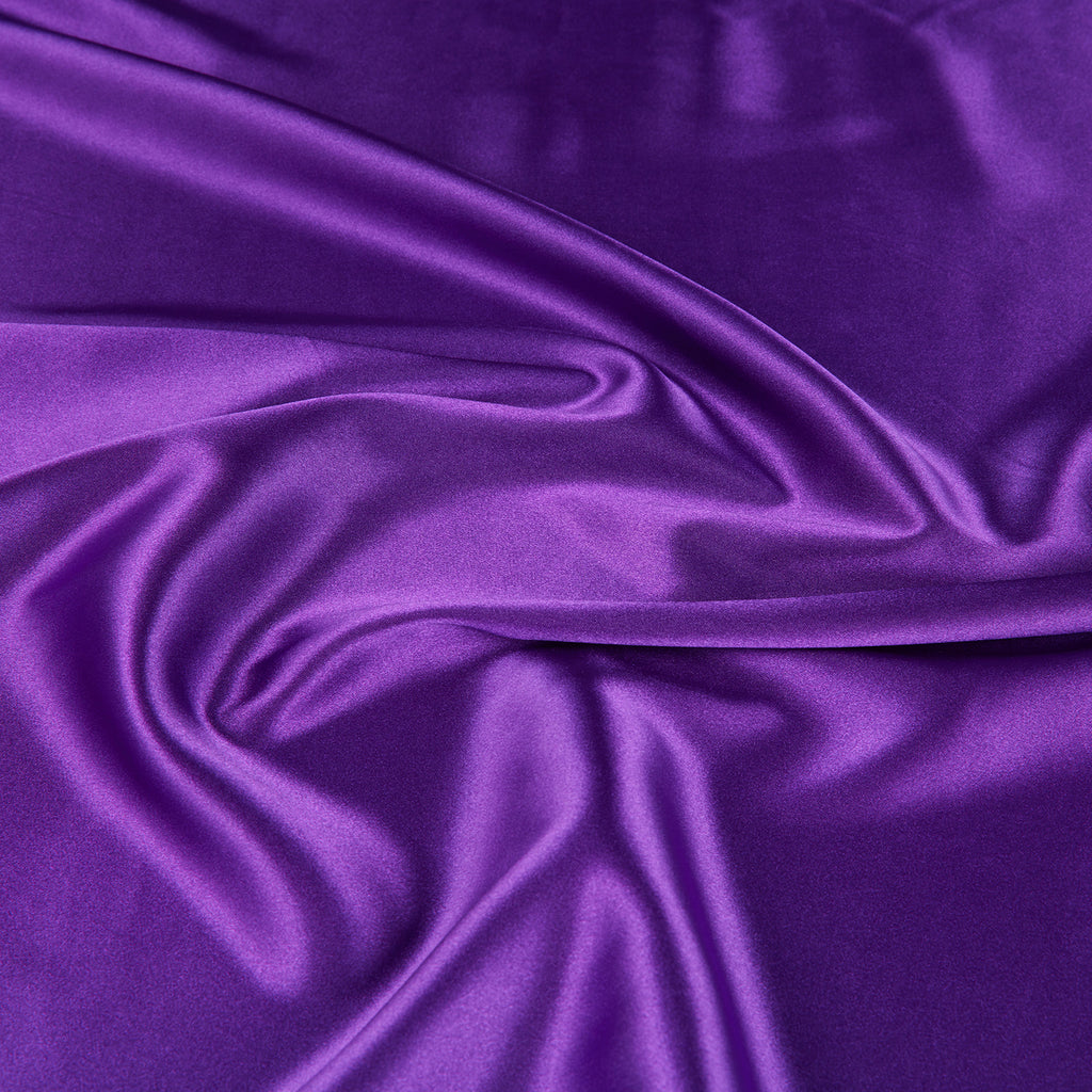 ANNABELLE STRETCH SATIN | 1173 GRAPE TART - Zelouf Fabrics