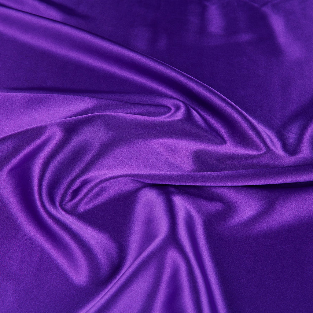 ANNABELLE STRETCH SATIN | 1173 GRAPE PIE - Zelouf Fabrics
