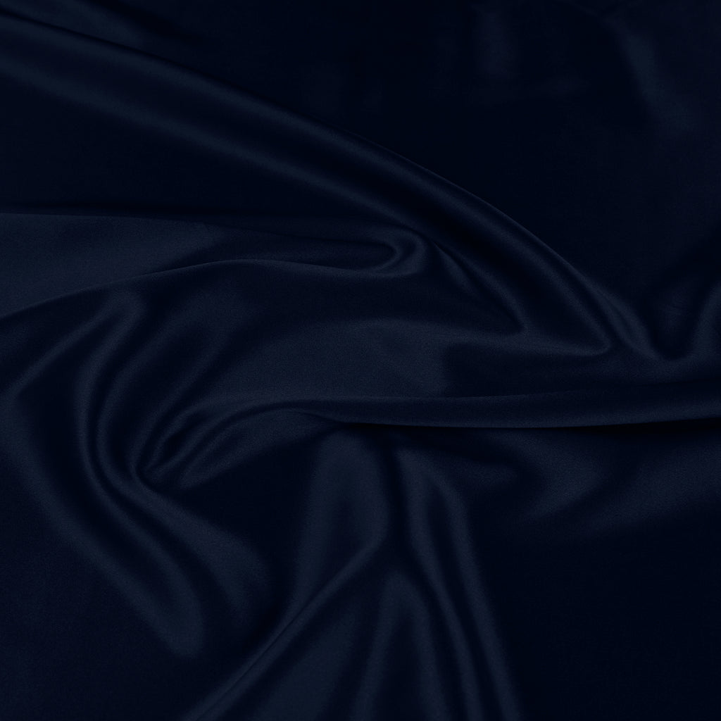 ANNABELLE STRETCH SATIN | 1173 PURE NAVY - Zelouf Fabrics