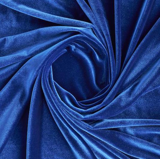 STRETCH VELVET | 323 DEN COBALT - Zelouf Fabrics