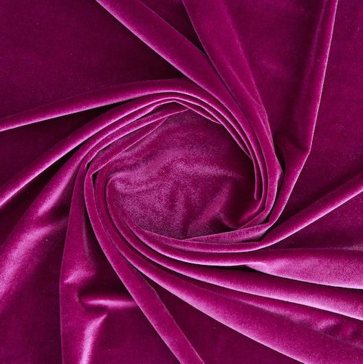 STRETCH VELVET | 323 BEYOND FUCHSIA - Zelouf Fabrics