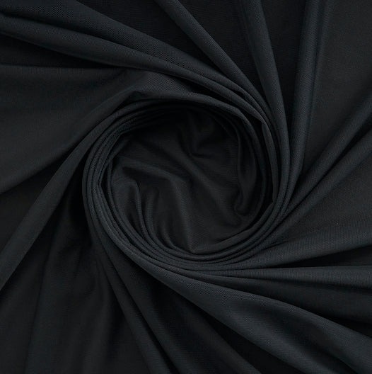 STRETCH POWER MESH | 5110 BLACK - Zelouf Fabrics