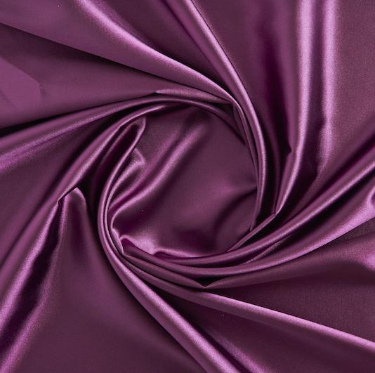 STRETCH CHARMEUSE SATIN | 7306 WINE DELUXE - Zelouf Fabrics