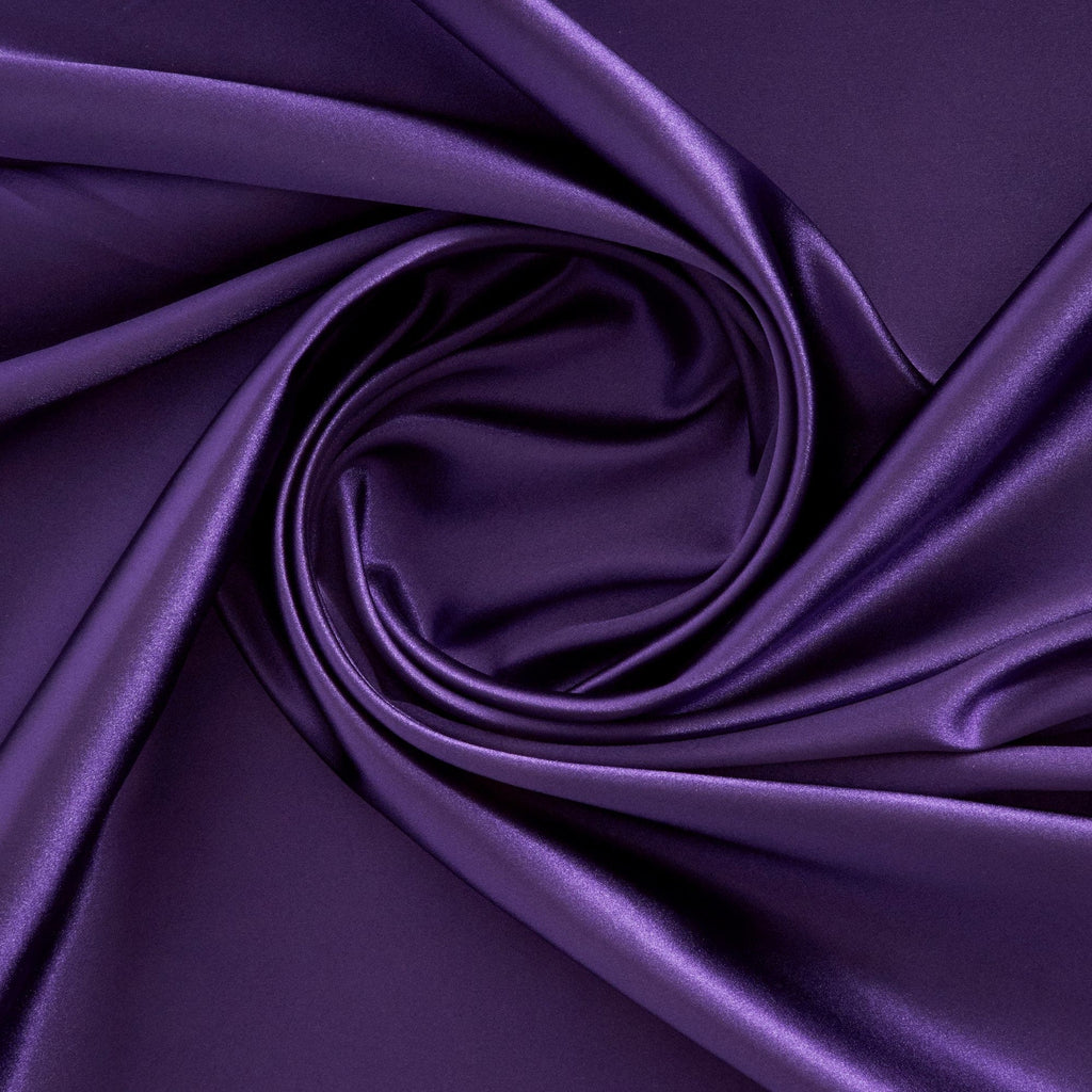STRETCH CHARMEUSE SATIN | 7306 PURPLE POISON - Zelouf Fabrics