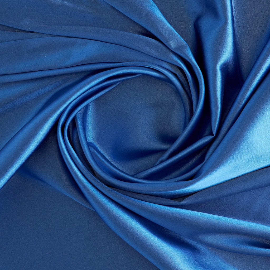 STRETCH CHARMEUSE SATIN | 7306 INDIGO DIVINE - Zelouf Fabrics