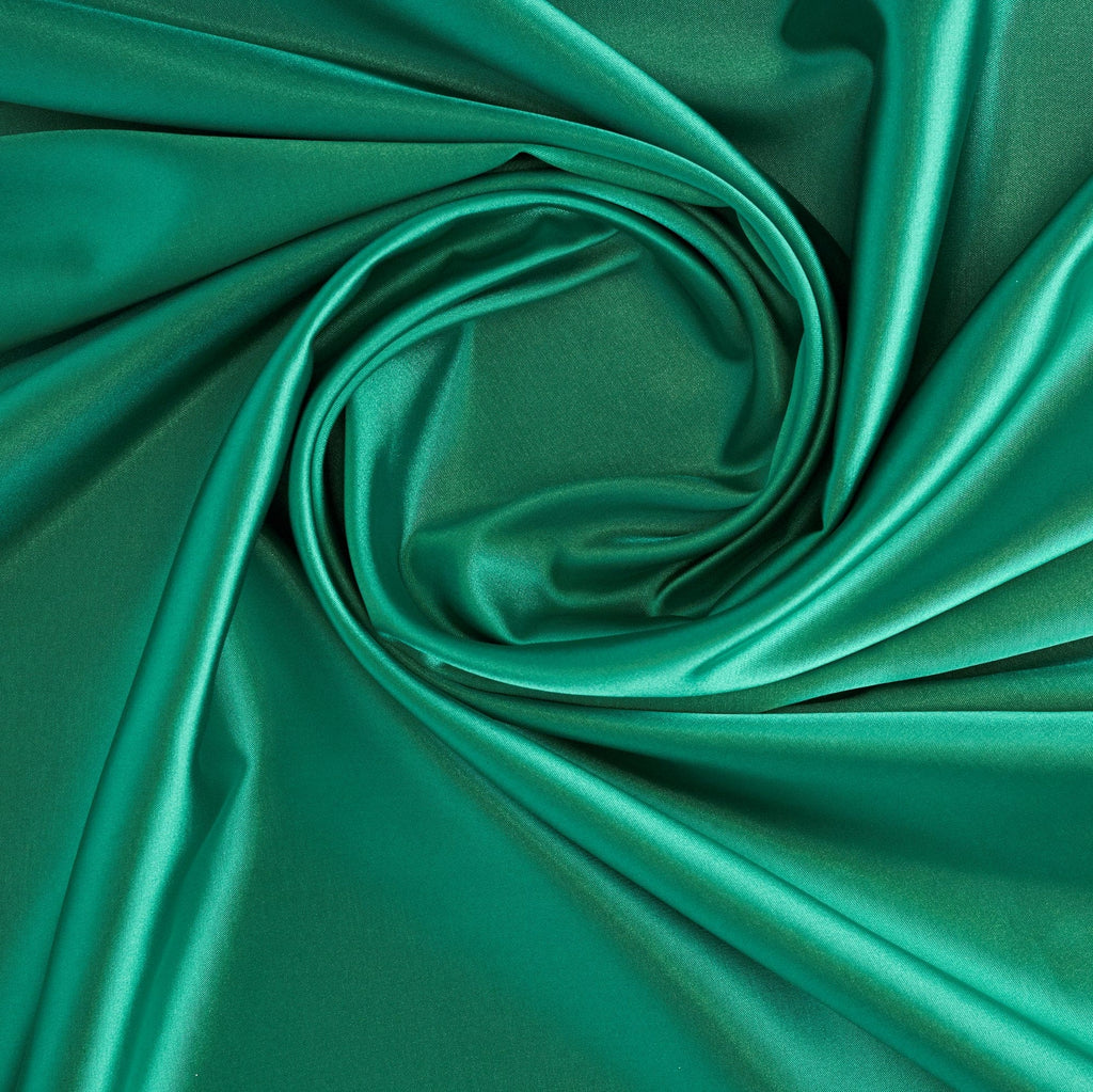 STRETCH CHARMEUSE SATIN | 7306 TEAL DIVINE - Zelouf Fabrics