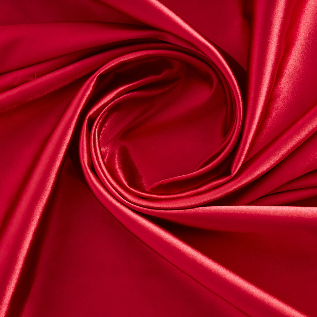 STRETCH CHARMEUSE SATIN | 7306 333 RUBY - Zelouf Fabrics