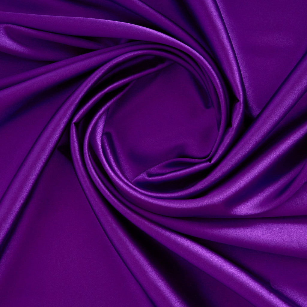 STRETCH CHARMEUSE SATIN | 7306 GRAPE DELUXE - Zelouf Fabrics
