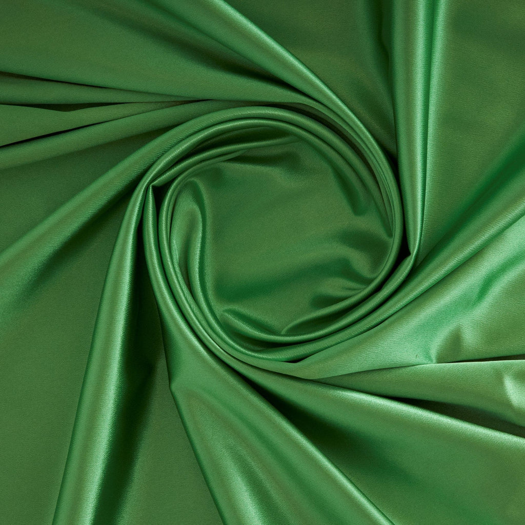 DANIELLE STRETCH SATIN | 7311 POSH GREEN - Zelouf Fabrics