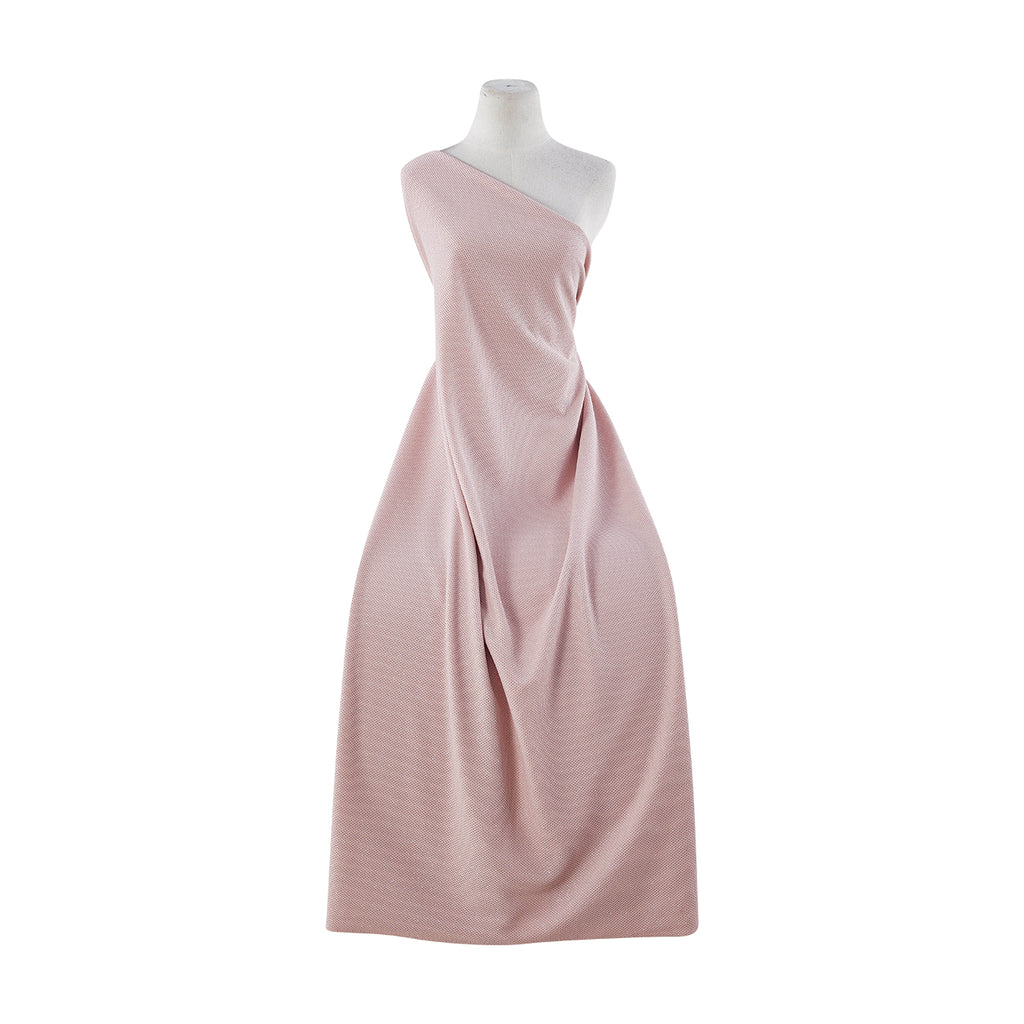 WAFFLE STRETCH GLITTER KNIT | 23671-GLITTER ENCHANTED ROSE - Zelouf Fabrics