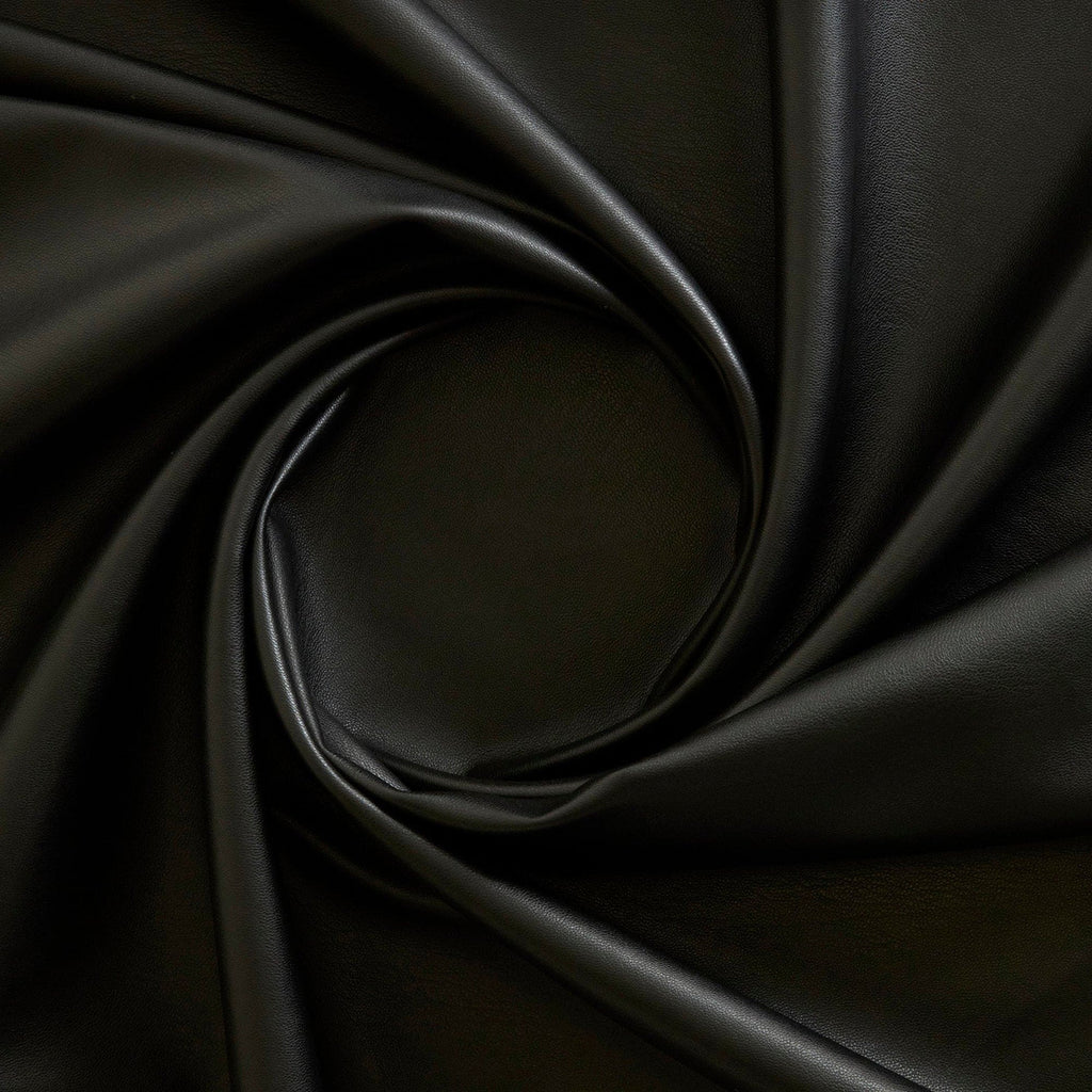 JASMINE FAUX LEATHER  | 26265 BLACK - Zelouf Fabrics