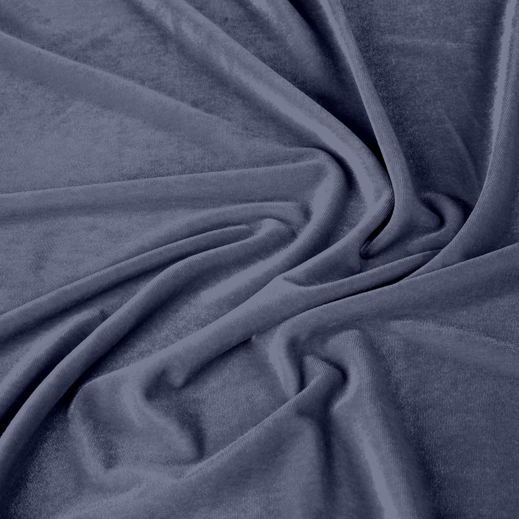STRETCH VELVET | 323 BABY BLUE - Zelouf Fabrics
