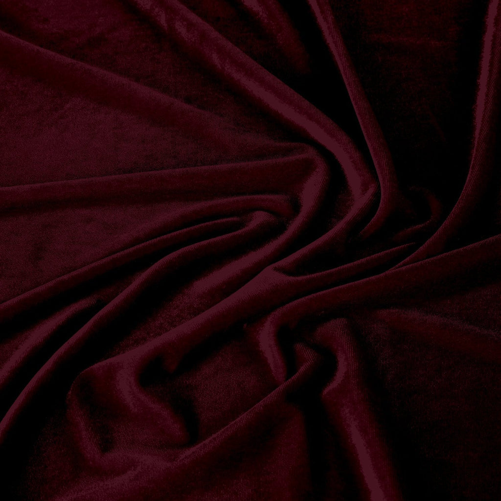 STRETCH VELVET | 323 DK WINE - Zelouf Fabrics