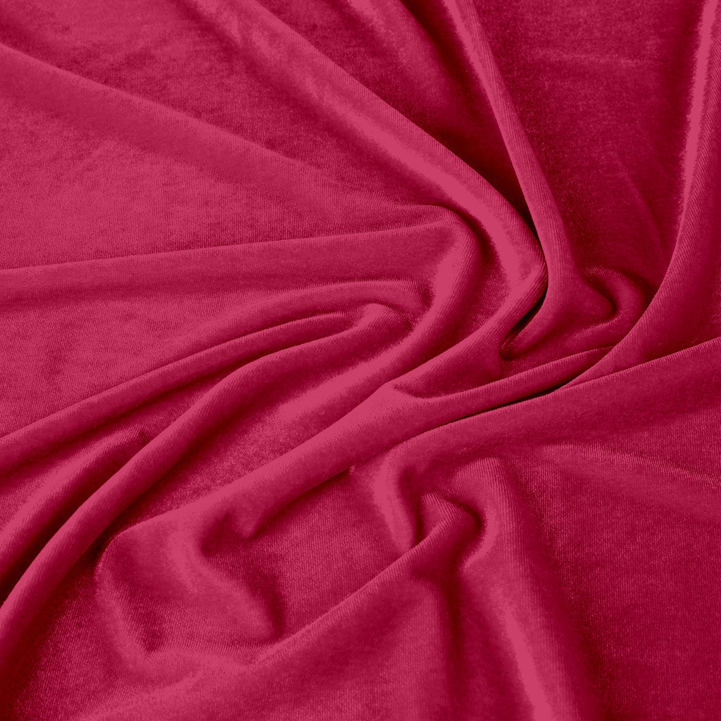 STRETCH VELVET | 323 HOT PINK - Zelouf Fabrics