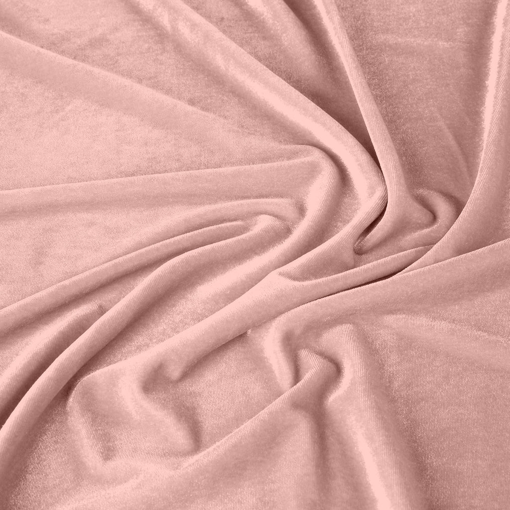 STRETCH VELVET | 323 ICE PINK - Zelouf Fabrics