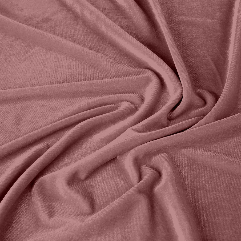 STRETCH VELVET | 323 PLAID ROSE - Zelouf Fabrics