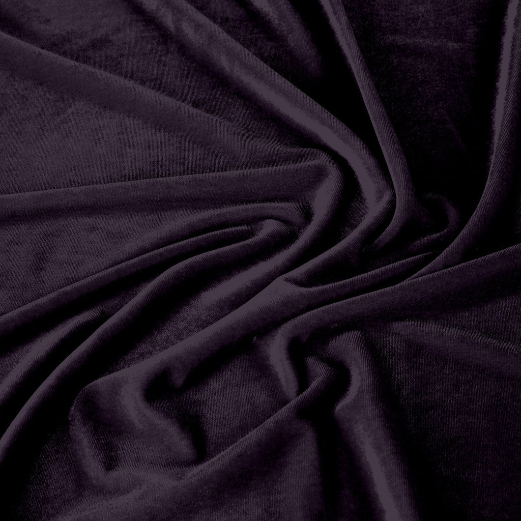 STRETCH VELVET | 323 PLUM DELIGHT - Zelouf Fabrics