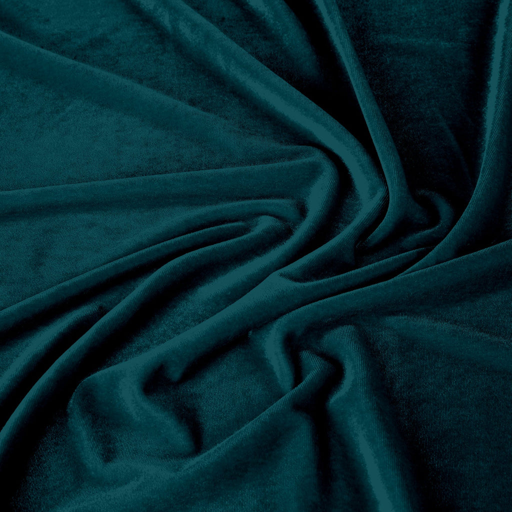 STRETCH VELVET | 323 TURQUOISE - Zelouf Fabrics