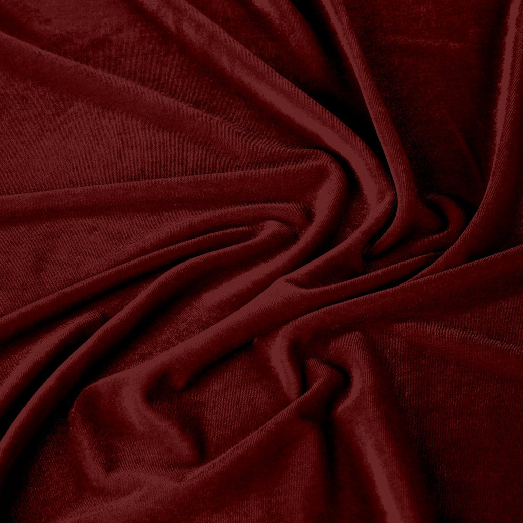 STRETCH VELVET | 323 #10 RED - Zelouf Fabrics