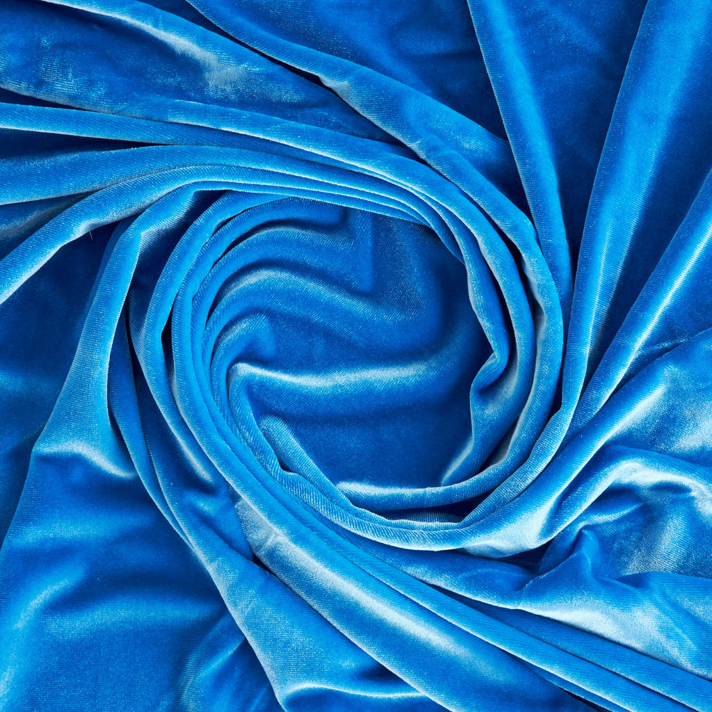STRETCH VELVET | 323 COBALT - Zelouf Fabrics