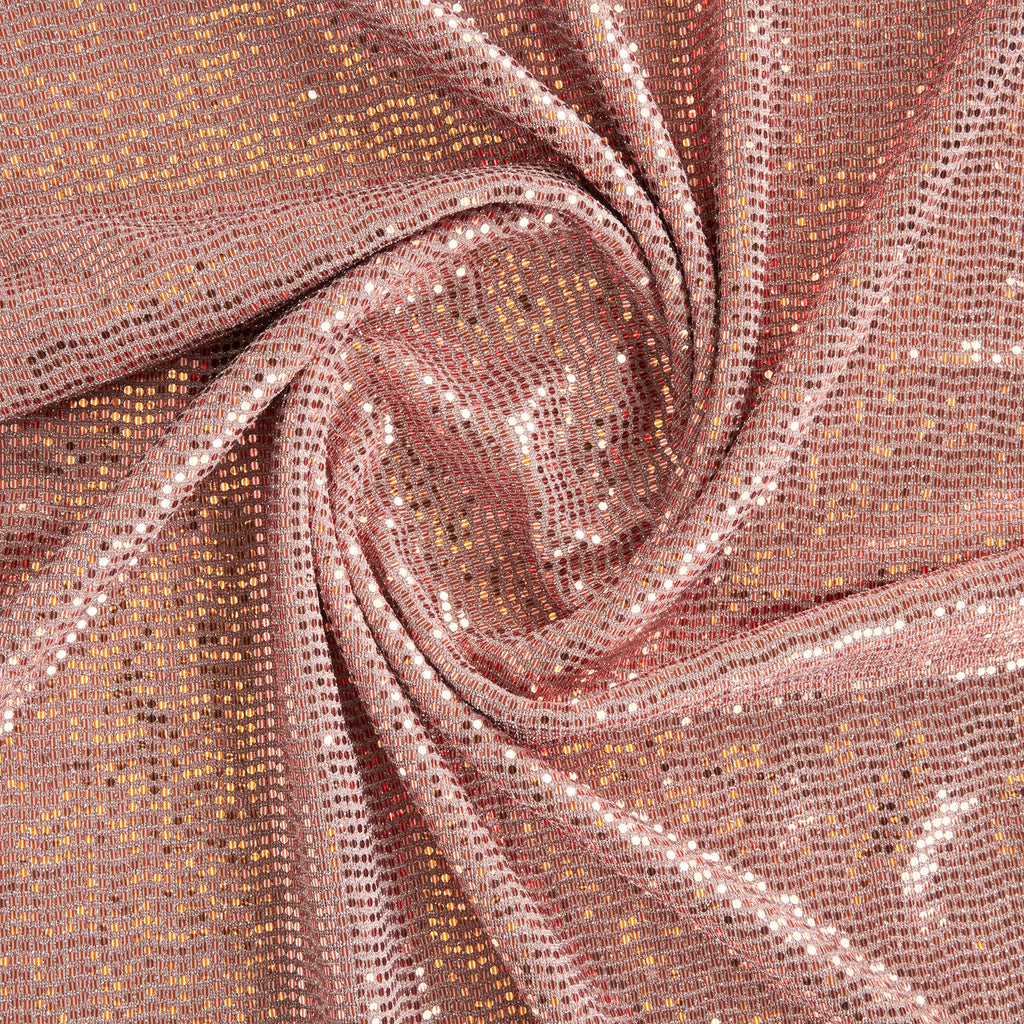 COLOR STRIPE TRANS METALLIC KNIT  | 25556-TRANS PERFECT ROSE - Zelouf Fabrics