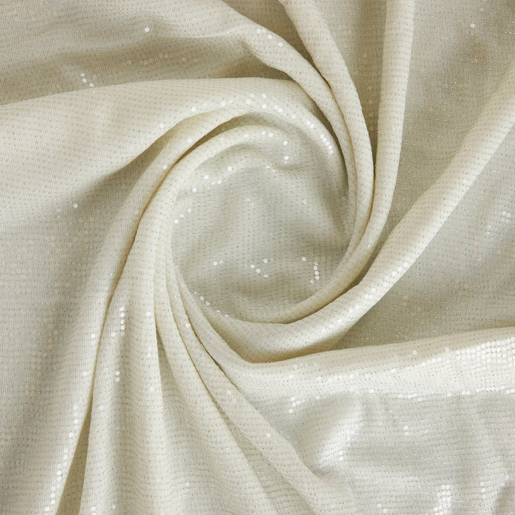 STRETCH CLEAR TRANS KNIT | 25454-CLEAR PERFECT CREAM - Zelouf Fabrics