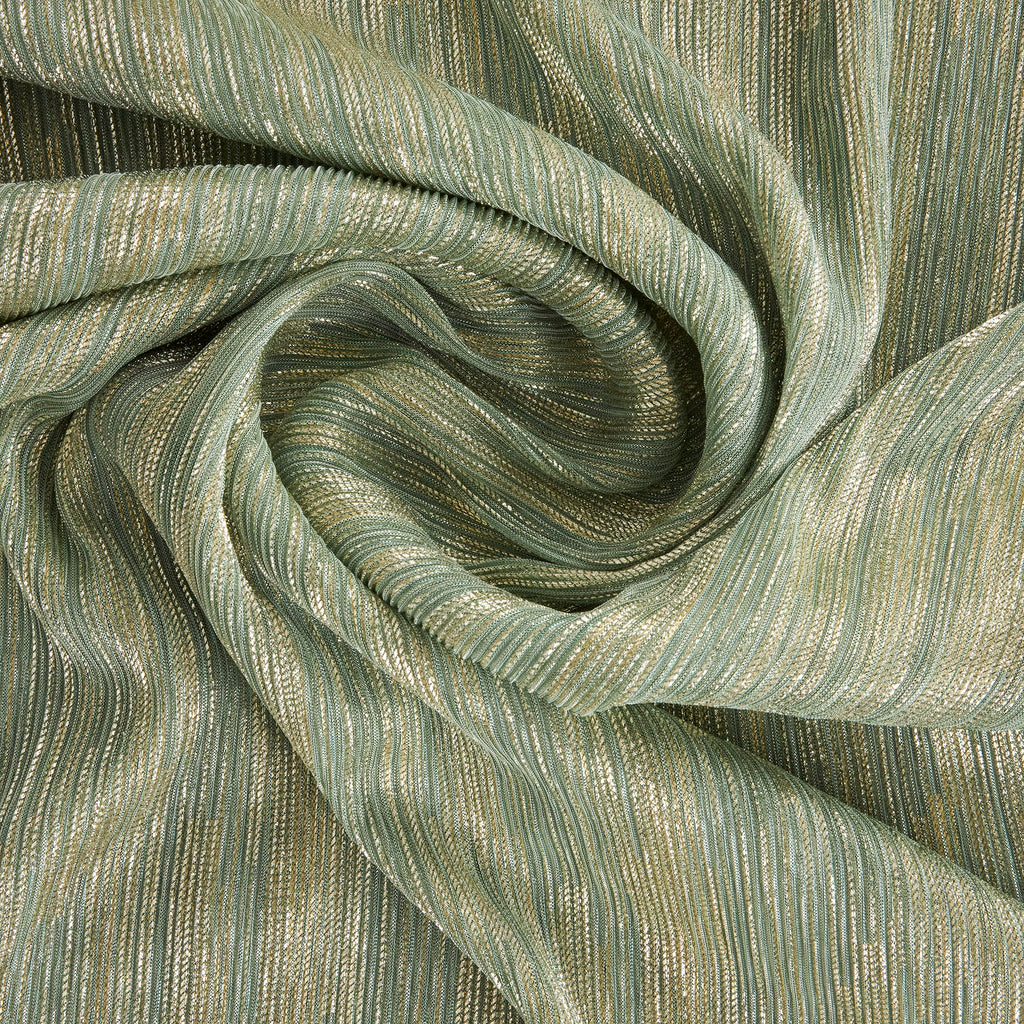 GISELLA FOIL TEXTURED KNIT | 25733 SEAFOAM/LTGOLD - Zelouf Fabrics