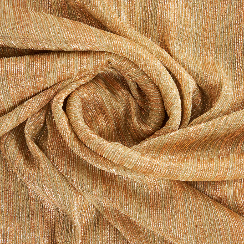 GISELLA FOIL TEXTURED KNIT | 25733 SUNSHINE/APRICOT - Zelouf Fabrics