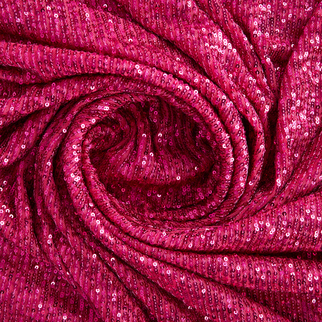 ARIEL LINE SEQUIN MESH | 25525 FUCHSIA - Zelouf Fabrics