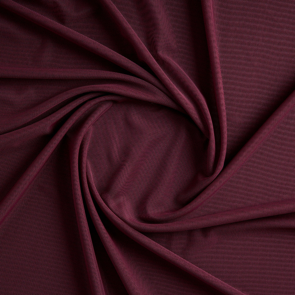 STRETCH POWER MESH | 5110 PORT WINE - Zelouf Fabrics