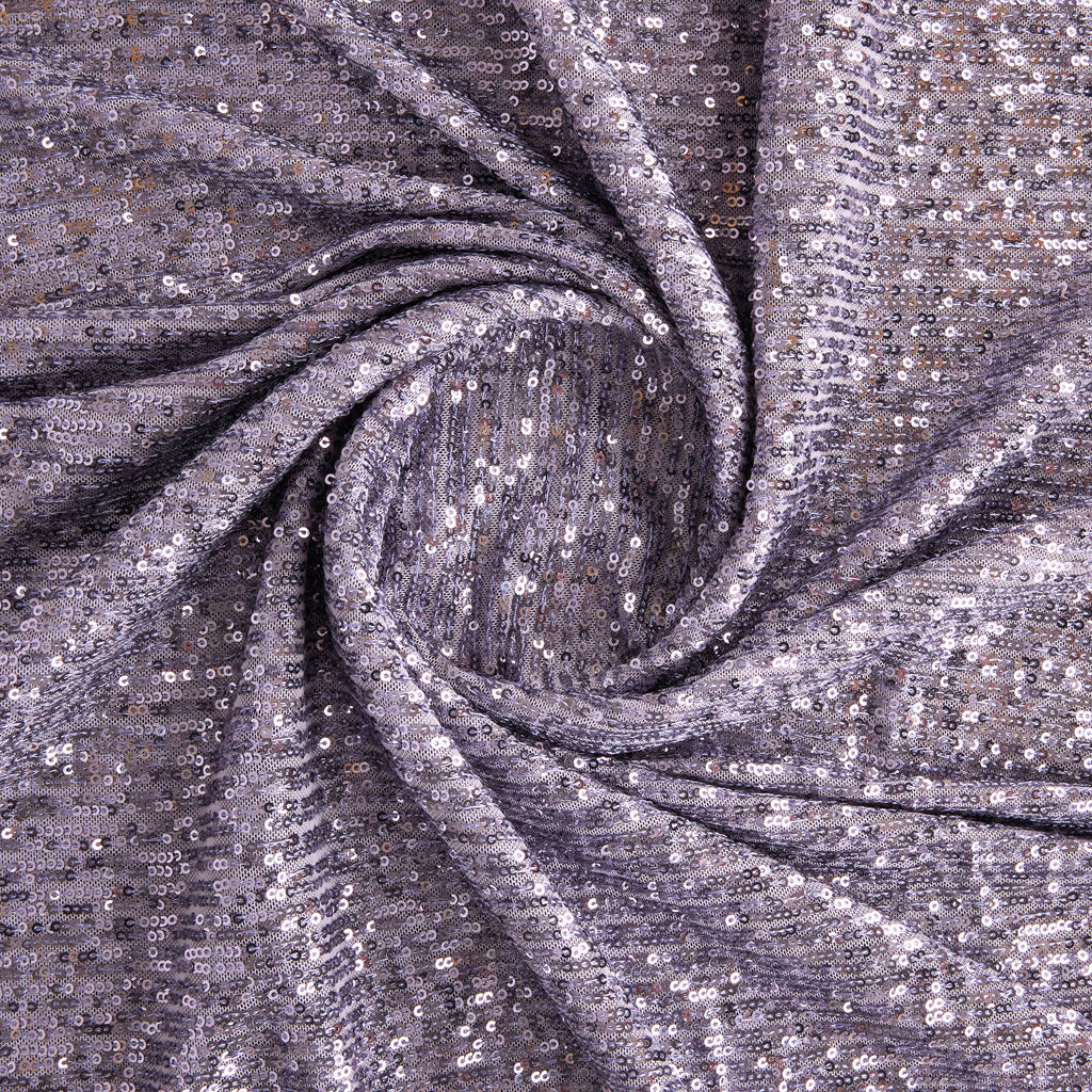 ARIEL LINE SEQUIN MESH | 25525 MINERAL - Zelouf Fabrics