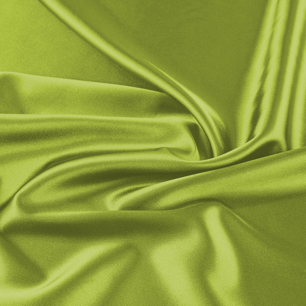 DANIELLE STRETCH SATIN | 7311 FUNKY LIME - Zelouf Fabrics