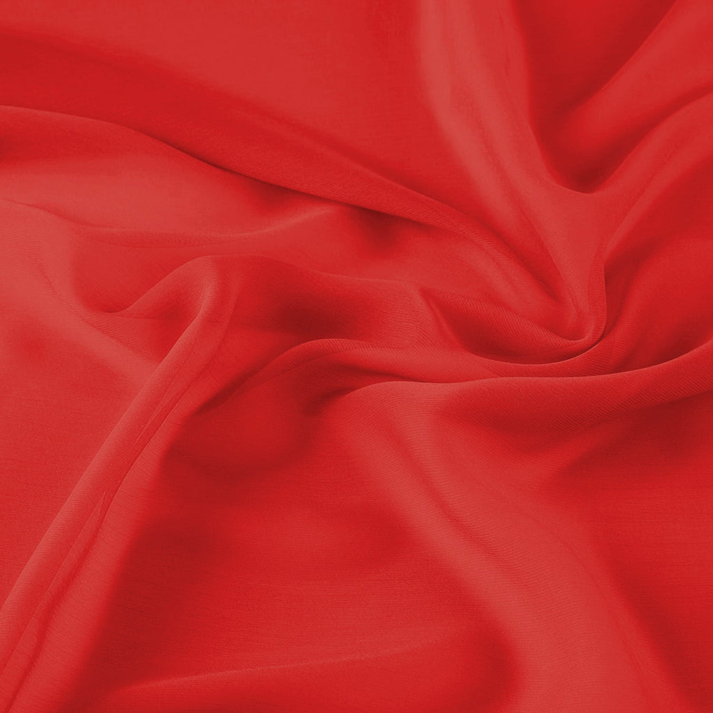CATIONIC CHIFFON | 829 BELLA RED - Zelouf Fabrics