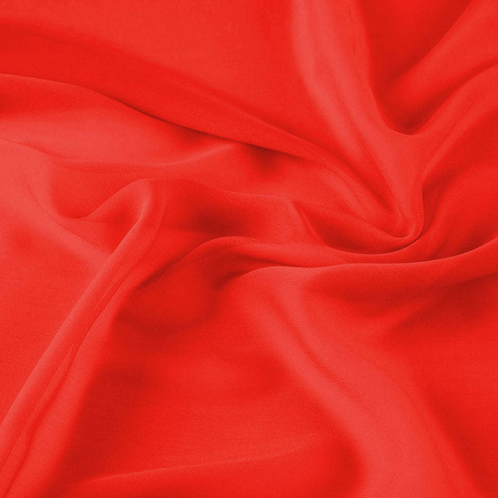 CATIONIC CHIFFON | 829 RED POP - Zelouf Fabrics