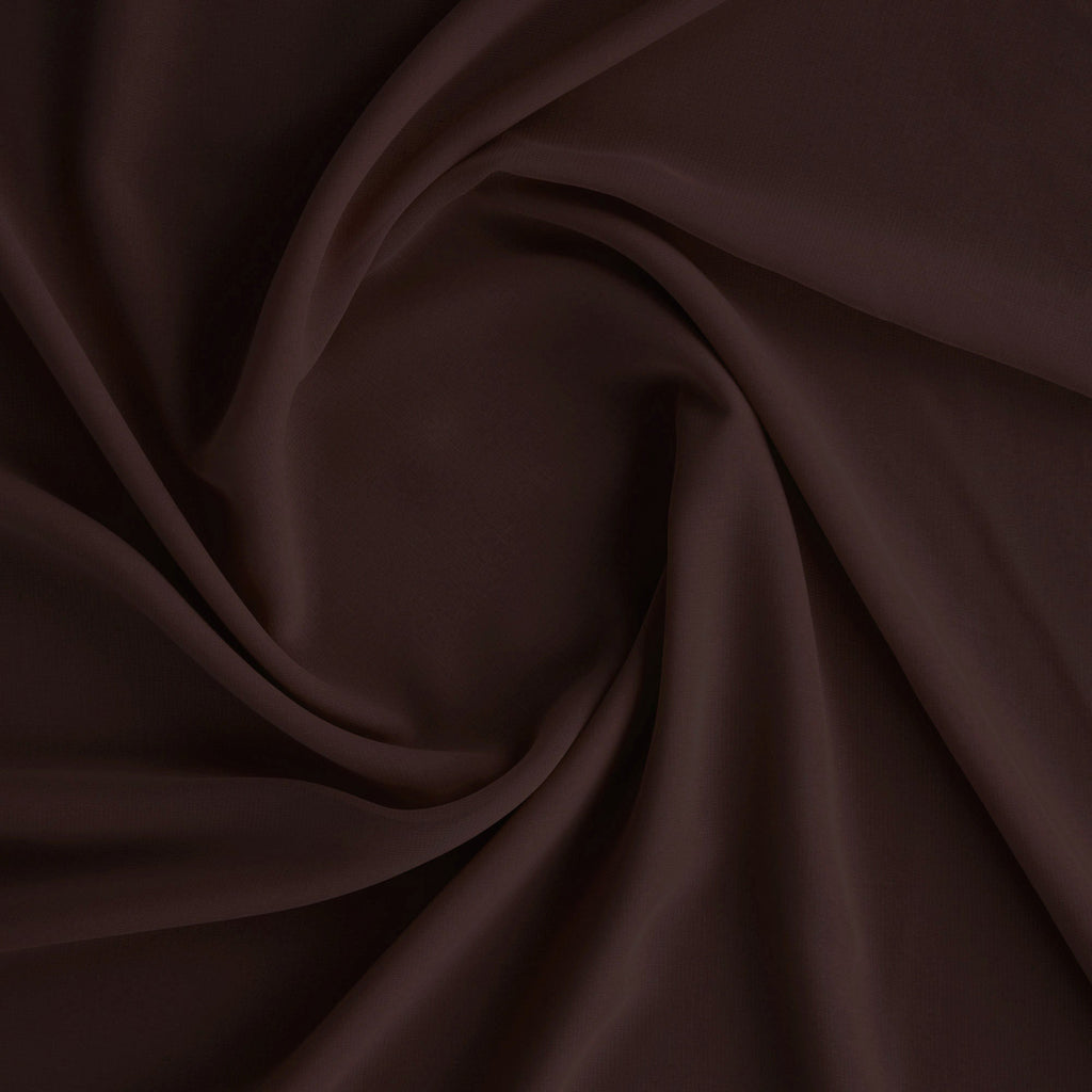 HI MULTI CHIFFON | 835 RICH CHOCOLATE - Zelouf Fabrics