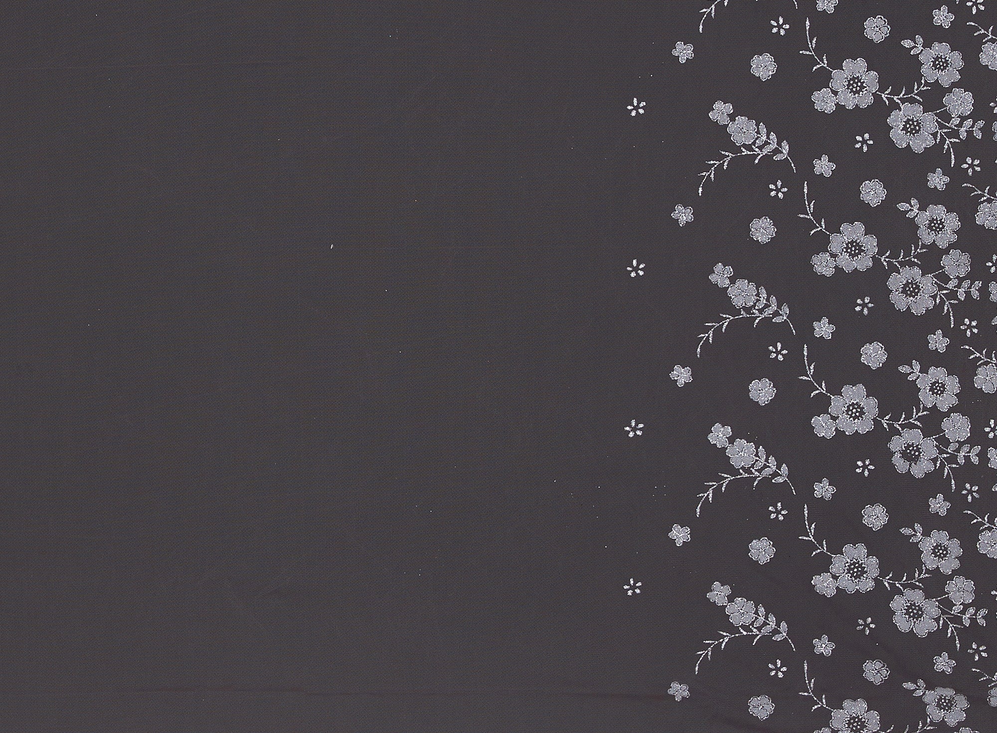 FLORAL CAVIAR W/OUTLINE GLITER ON TULLE | 9440-1060 - Zelouf Fabrics