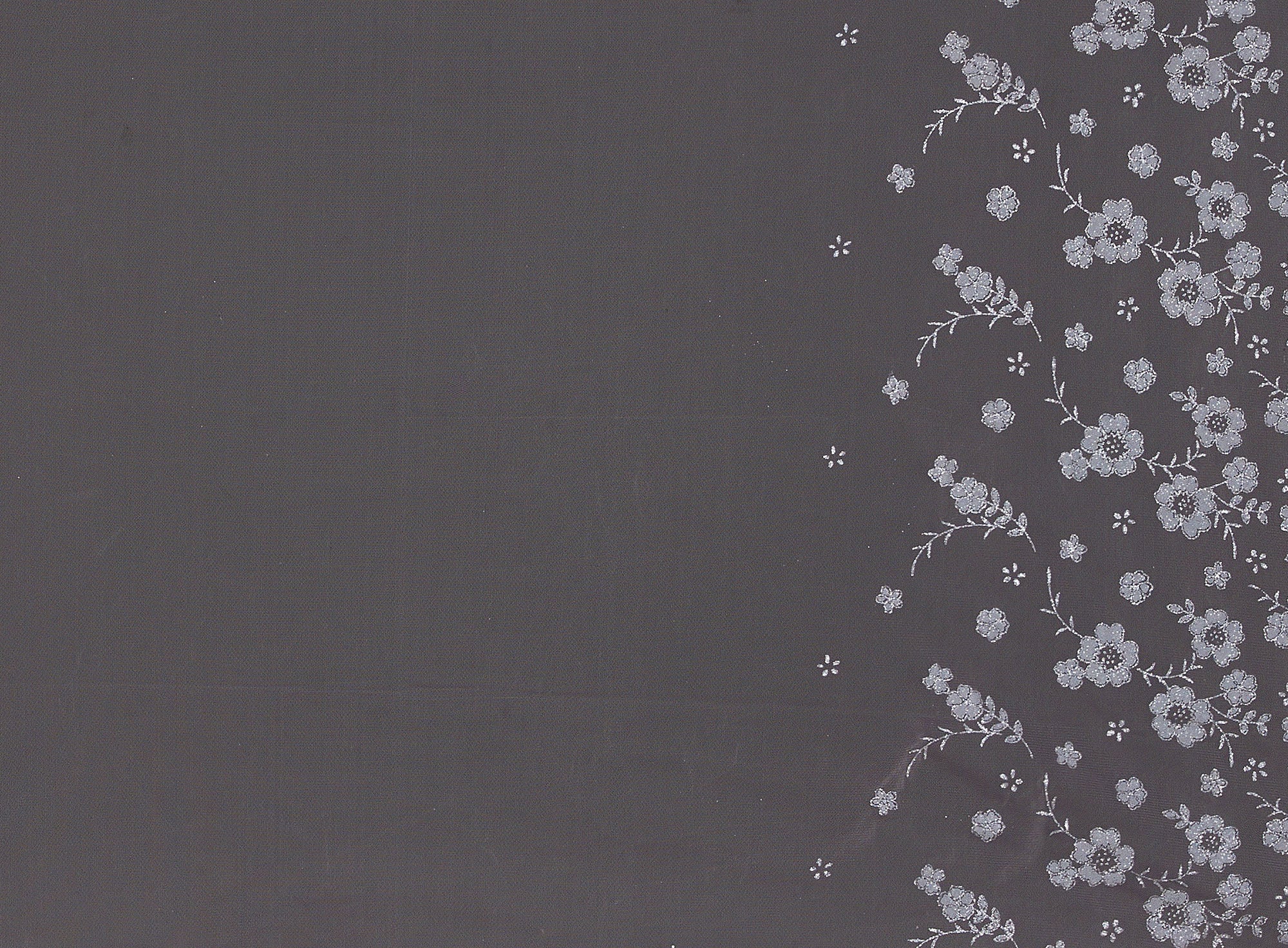 FLORAL CAVIAR W/OUTLINE GLITER ON TULLE | 9440-1060 - Zelouf Fabrics