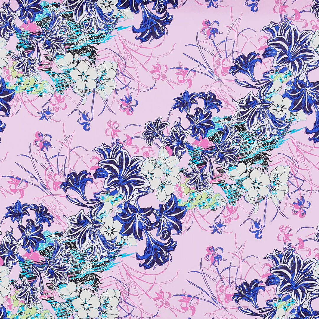 Buy Wholesale Medium Floral Print Fabric By The Yard Zelouf Fabrics