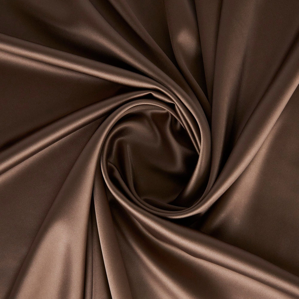 BEATRICE MECHANICAL STRETCH SATIN  | 26604 TAUPE FLOWER - Zelouf Fabrics